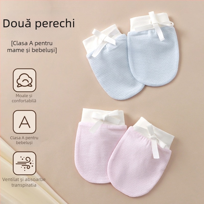 Mănuși anti-zgârieturi pentru nou-născuți | Unisex, Brand Cute, Sezoane: Vară, Primăvară, Toamnă, Lansare: Vară 2025