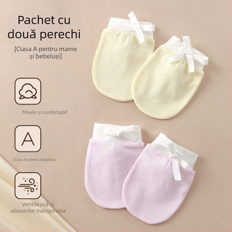 Mănuși anti-zgârieturi pentru nou-născuți | Unisex, Brand Cute, Sezoane: Vară, Primăvară, Toamnă, Lansare: Vară 2025