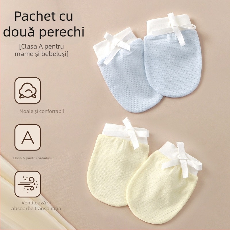 Mănuși anti-zgârieturi pentru nou-născuți | Unisex, Brand Cute, Sezoane: Vară, Primăvară, Toamnă, Lansare: Vară 2025