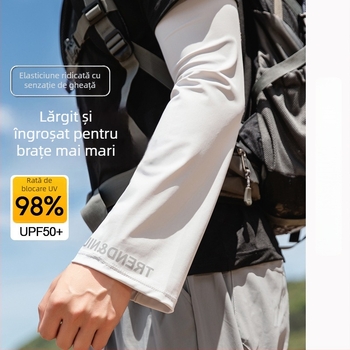 Manșon UV pentru braț, nailon 100%, croială lejeră, vară 2024, Smoke