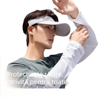 Manșon UV pentru braț, nailon 100%, croială lejeră, vară 2024, Smoke