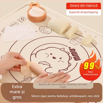 Covoraș de frământat din silicon, îngroșat, de calitate alimentară, antiaderent, personalizabil