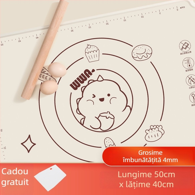 Covoraș de frământat din silicon, îngroșat, de calitate alimentară, antiaderent, personalizabil