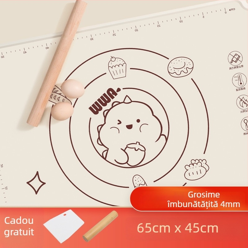 Covoraș de frământat din silicon, îngroșat, de calitate alimentară, antiaderent, personalizabil