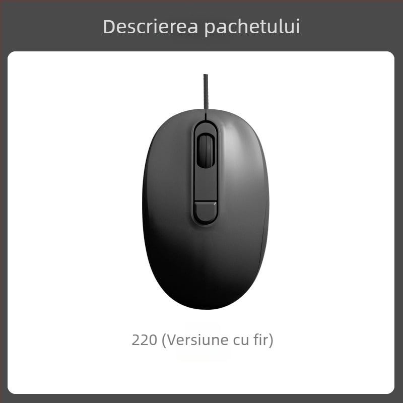 Mouse cablat silențios 2025 pentru birou și uz casnic, design modern, potrivit pentru laptopuri și calculatoare desktop, conectivitate USB și Bluetooth