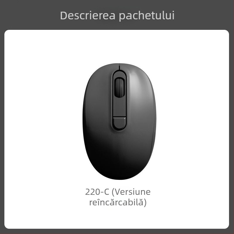 Mouse cablat silențios 2025 pentru birou și uz casnic, design modern, potrivit pentru laptopuri și calculatoare desktop, conectivitate USB și Bluetooth