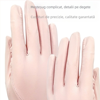 Mănuși de vară Ice Silk cu protecție UV pentru alergare și condus în aer liber, respirabile, uscare rapidă, ecran tactil, cu degete întregi