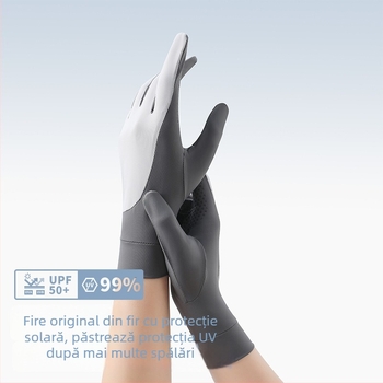 Mănuși cu protecție UV pentru femei, Ice Silk, respirabile, uscare rapidă, anti-alunecare, compatibile cu ecranul tactil