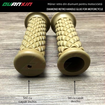 Mâner pentru ghidon - diamant, anti-alunecare, din cauciuc, universal, pentru toate anotimpurile