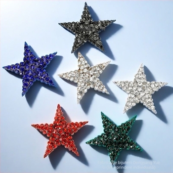 Broșă pentru femei, formă stea-picătură, aliaj de zinc, stil lux ușor, electroplacare, decorativ