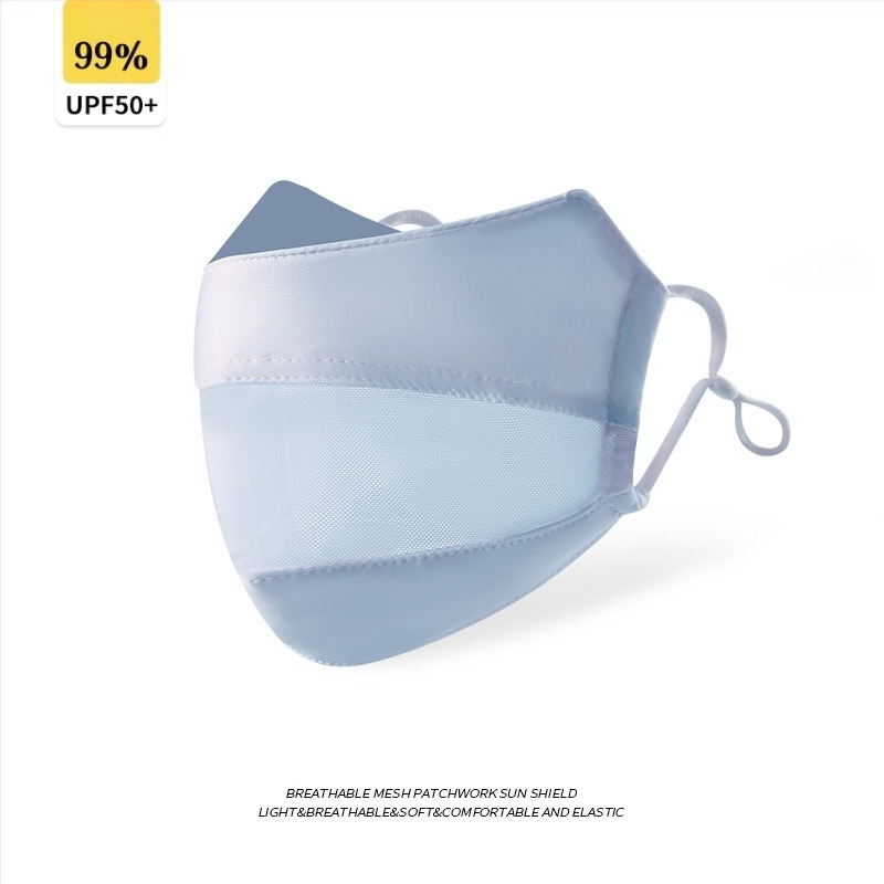 Mască de față din nylon cu protecție UV pentru femei – respirabilă, plasă de protecție a ochilor, protecție solară, protecție împotriva prafului