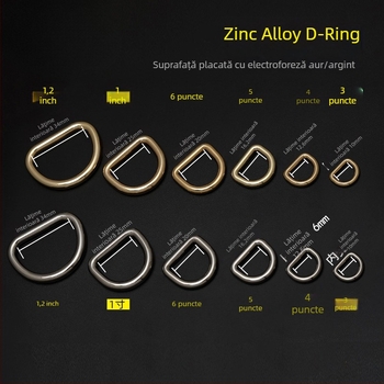 Cataramă D pentru geantă – accesorii metalice pentru curea de umăr, Zhuoyue; Marcă: Zhuoyue; Material: metal; Model: altul; Funcție: altă