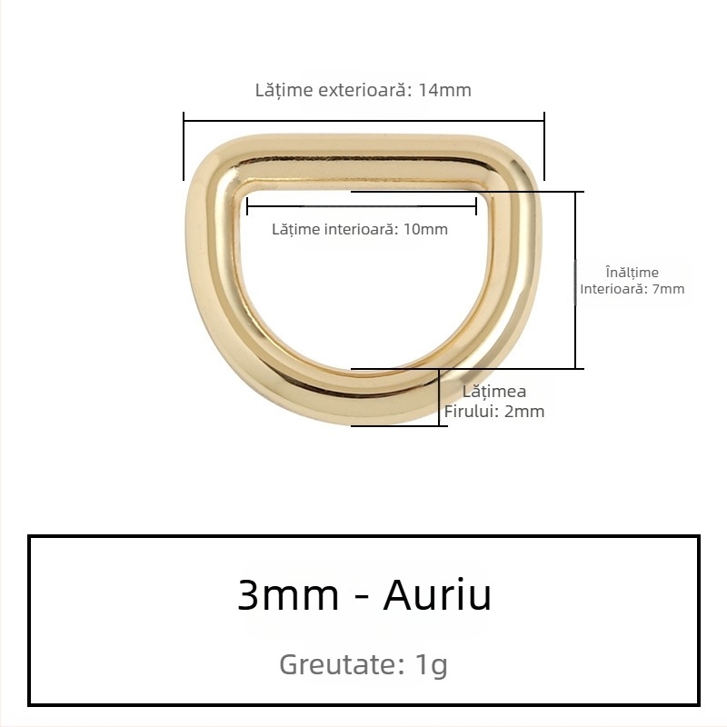 Cataramă D pentru geantă – accesorii metalice pentru curea de umăr, Zhuoyue; Marcă: Zhuoyue; Material: metal; Model: altul; Funcție: altă