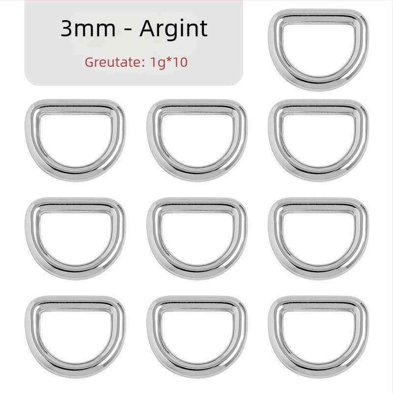 Cataramă D pentru geantă – accesorii metalice pentru curea de umăr, Zhuoyue; Marcă: Zhuoyue; Material: metal; Model: altul; Funcție: altă