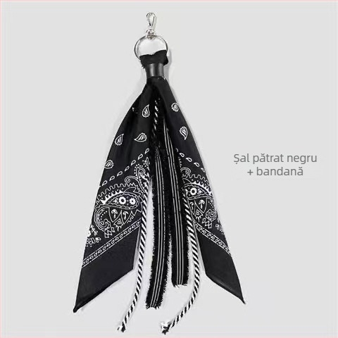 Lanț de talie cu esarftă mică pătrată pentru bandă de cap - Unisex - Poliester - Toate sezoanele - Vara 2025