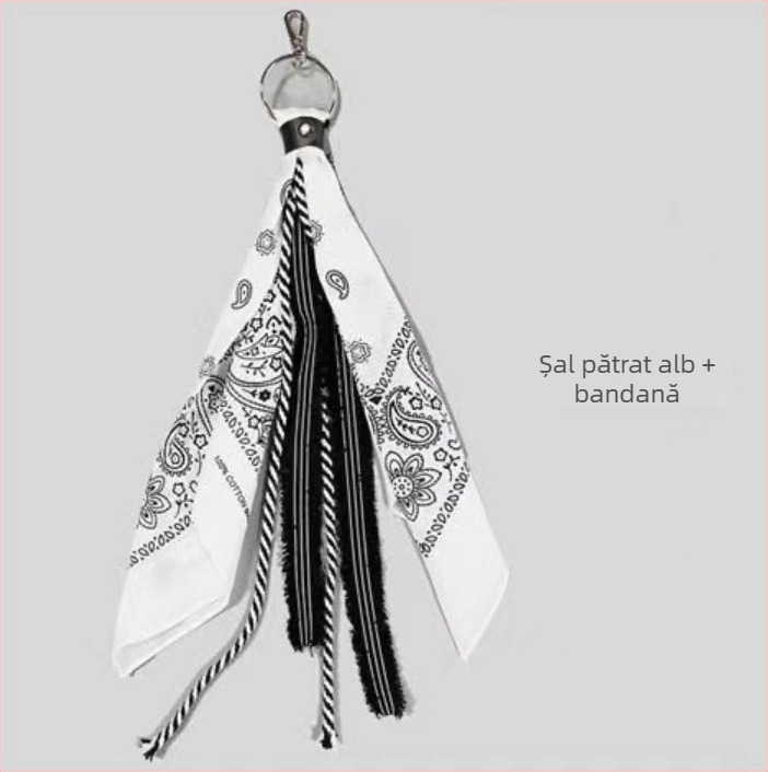 Lanț de talie cu esarftă mică pătrată pentru bandă de cap - Unisex - Poliester - Toate sezoanele - Vara 2025