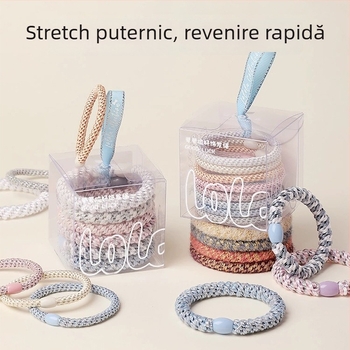 Accesorii pentru păr – șnur împletit pentru păr, realizat manual, materiale mixte, stil: împletit, sezon: vară 2024