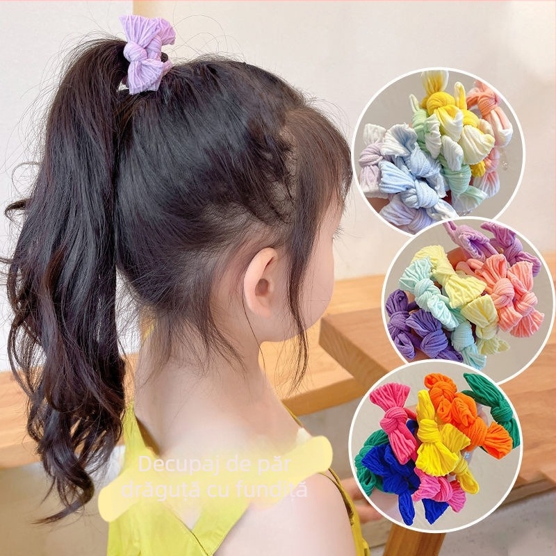 Accesorii pentru păr pentru copii cu fundă din nylon, realizat manual, stil dulce, accesorii pentru cap, Primăvara 2023