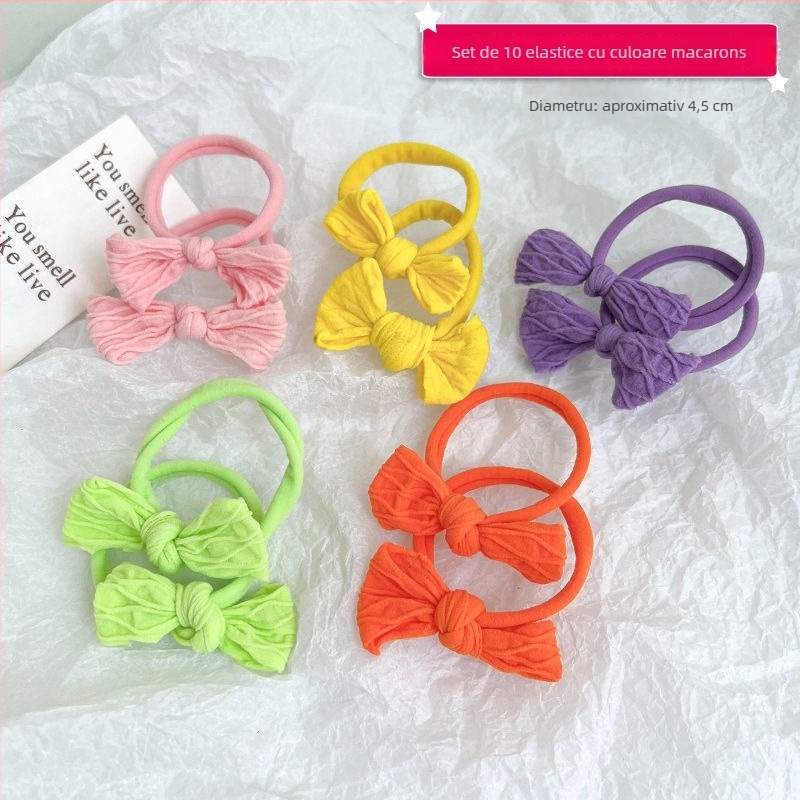 Accesorii pentru păr pentru copii cu fundă din nylon, realizat manual, stil dulce, accesorii pentru cap, Primăvara 2023