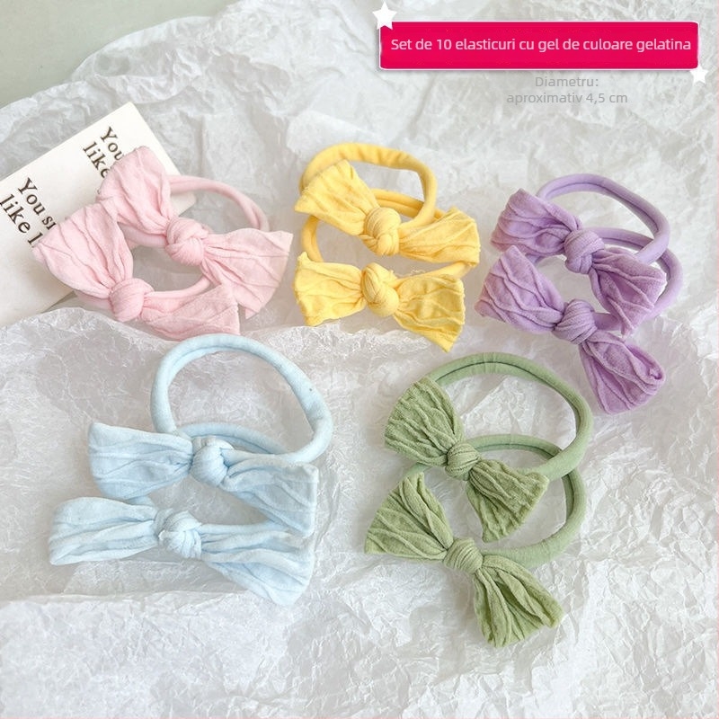 Accesorii pentru păr pentru copii cu fundă din nylon, realizat manual, stil dulce, accesorii pentru cap, Primăvara 2023