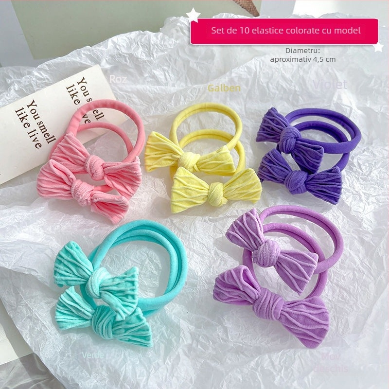 Accesorii pentru păr pentru copii cu fundă din nylon, realizat manual, stil dulce, accesorii pentru cap, Primăvara 2023