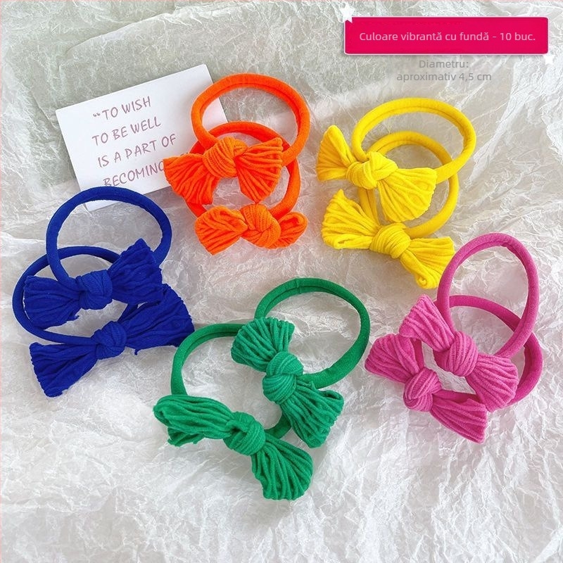 Accesorii pentru păr pentru copii cu fundă din nylon, realizat manual, stil dulce, accesorii pentru cap, Primăvara 2023