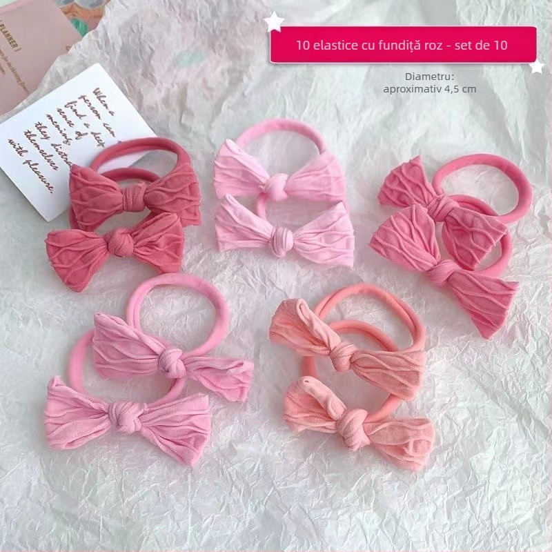 Accesorii pentru păr pentru copii cu fundă din nylon, realizat manual, stil dulce, accesorii pentru cap, Primăvara 2023