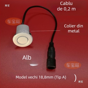 Sondă radar de mers înapoi pentru mașină cu interfață filetat circular — 2 sonde, alimentare 12V, temperatură de funcționare 20–70°C