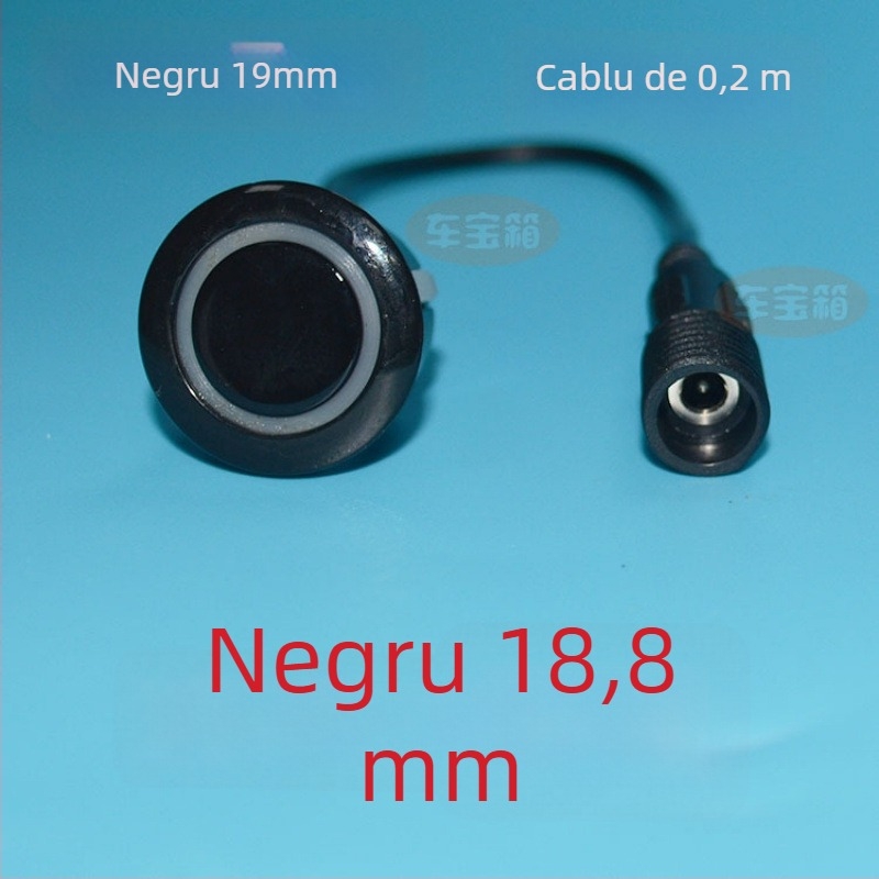 Sondă radar de mers înapoi pentru mașină cu interfață filetat circular — 2 sonde, alimentare 12V, temperatură de funcționare 20–70°C