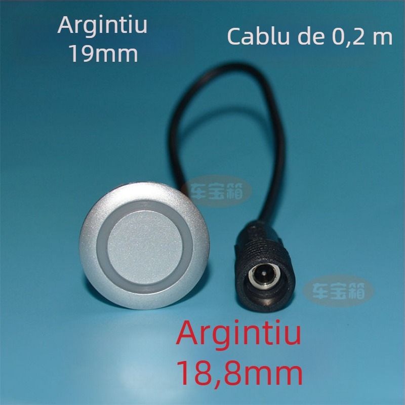 Sondă radar de mers înapoi pentru mașină cu interfață filetat circular — 2 sonde, alimentare 12V, temperatură de funcționare 20–70°C