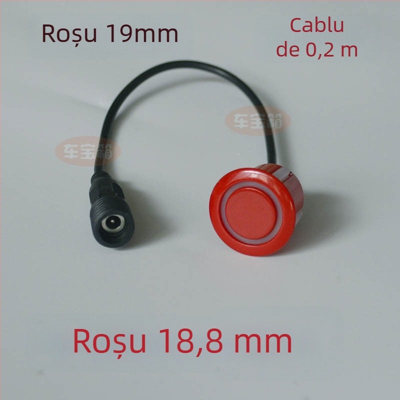 Sondă radar de mers înapoi pentru mașină cu interfață filetat circular — 2 sonde, alimentare 12V, temperatură de funcționare 20–70°C