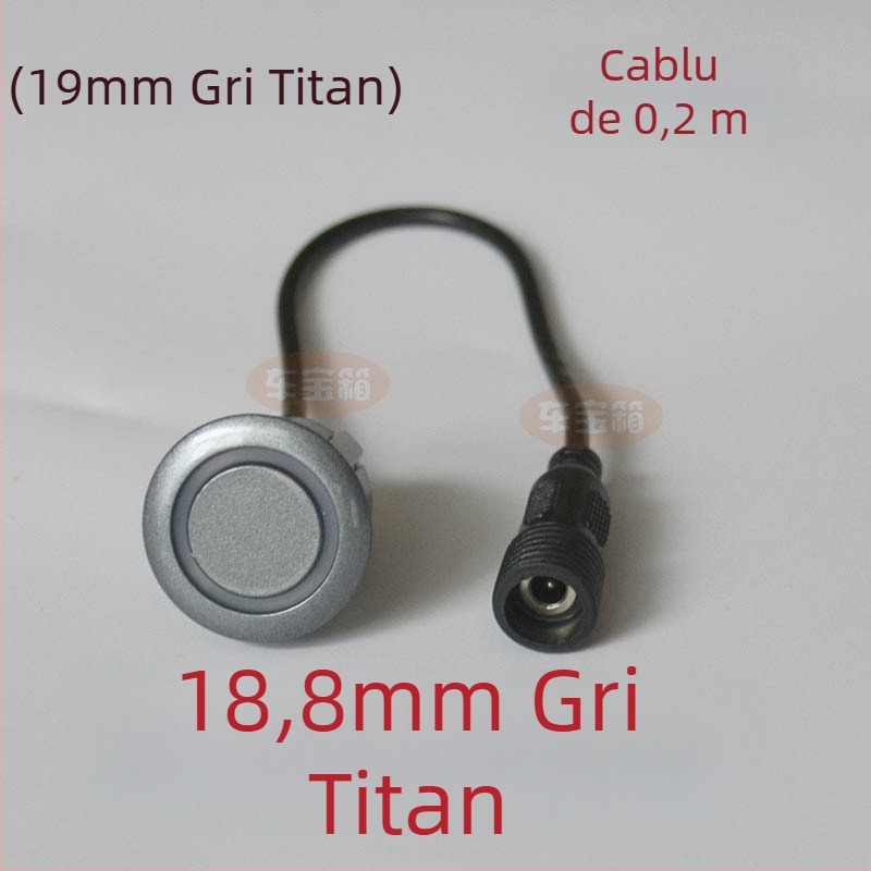 Sondă radar de mers înapoi pentru mașină cu interfață filetat circular — 2 sonde, alimentare 12V, temperatură de funcționare 20–70°C