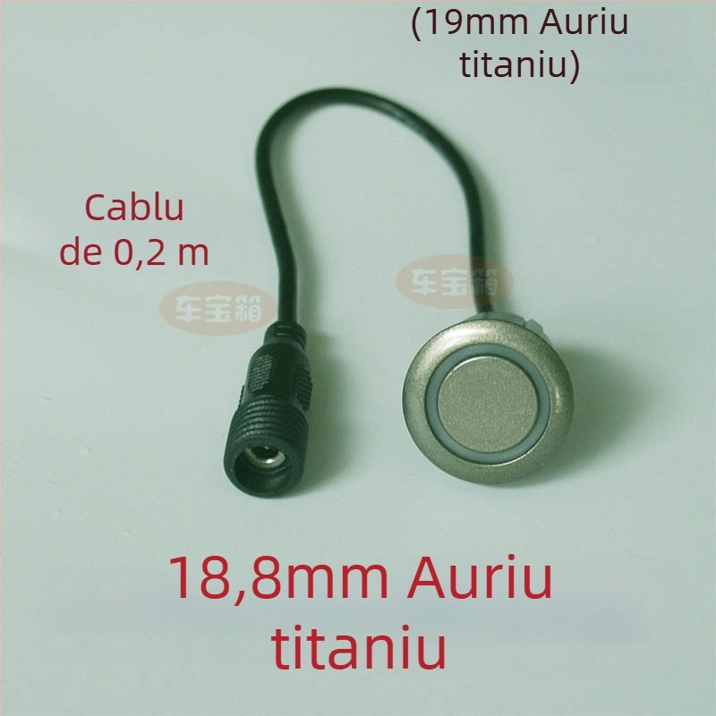 Sondă radar de mers înapoi pentru mașină cu interfață filetat circular — 2 sonde, alimentare 12V, temperatură de funcționare 20–70°C