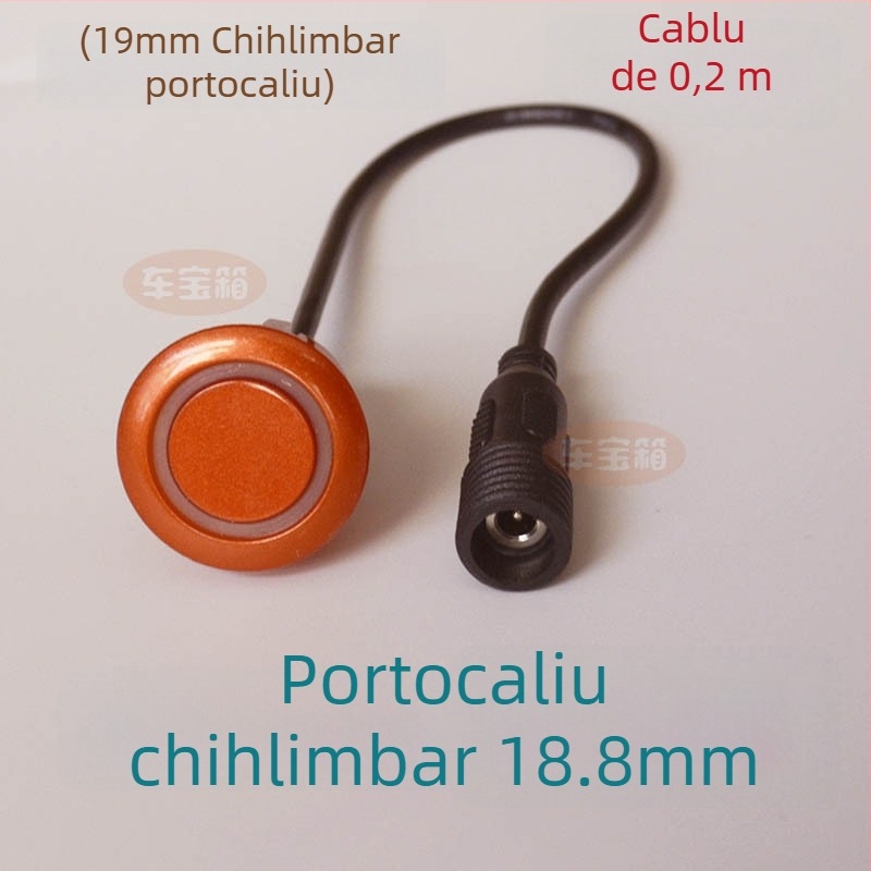 Sondă radar de mers înapoi pentru mașină cu interfață filetat circular — 2 sonde, alimentare 12V, temperatură de funcționare 20–70°C