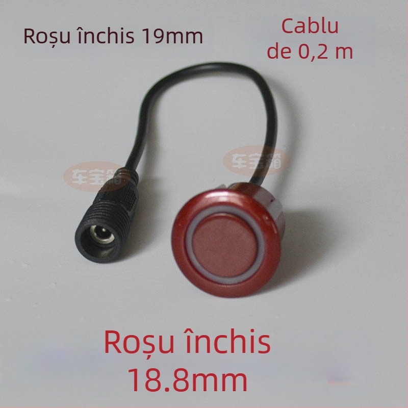 Sondă radar de mers înapoi pentru mașină cu interfață filetat circular — 2 sonde, alimentare 12V, temperatură de funcționare 20–70°C