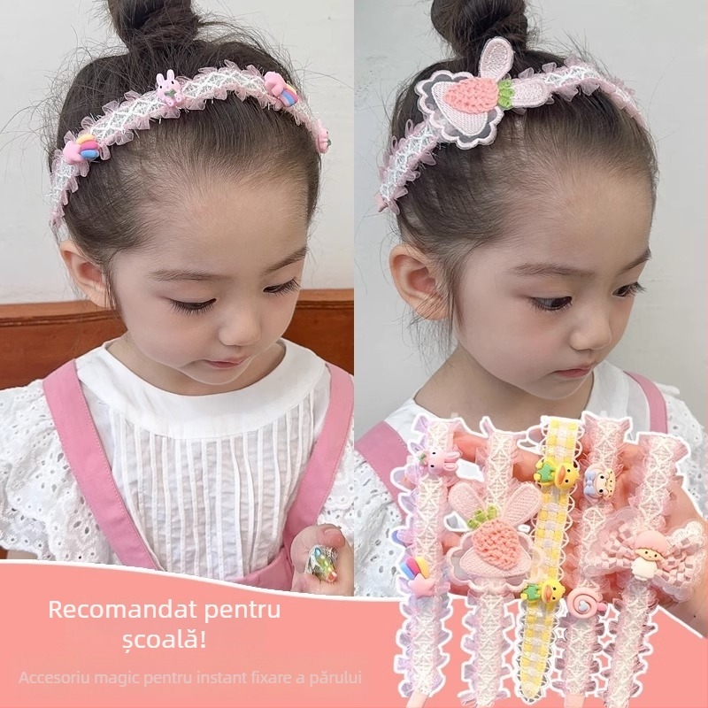 Accesoriu de păr pentru copii cu Velcro pentru frunte — Material: Plastic/ rășină; Stil: Natural, Copii; Țesut; Logo imprimat: Da; Personalizare: Da