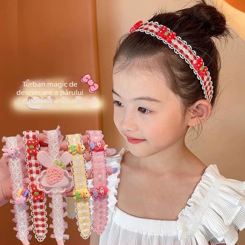 Accesoriu de păr pentru copii cu Velcro pentru frunte — Material: Plastic/ rășină; Stil: Natural, Copii; Țesut; Logo imprimat: Da; Personalizare: Da