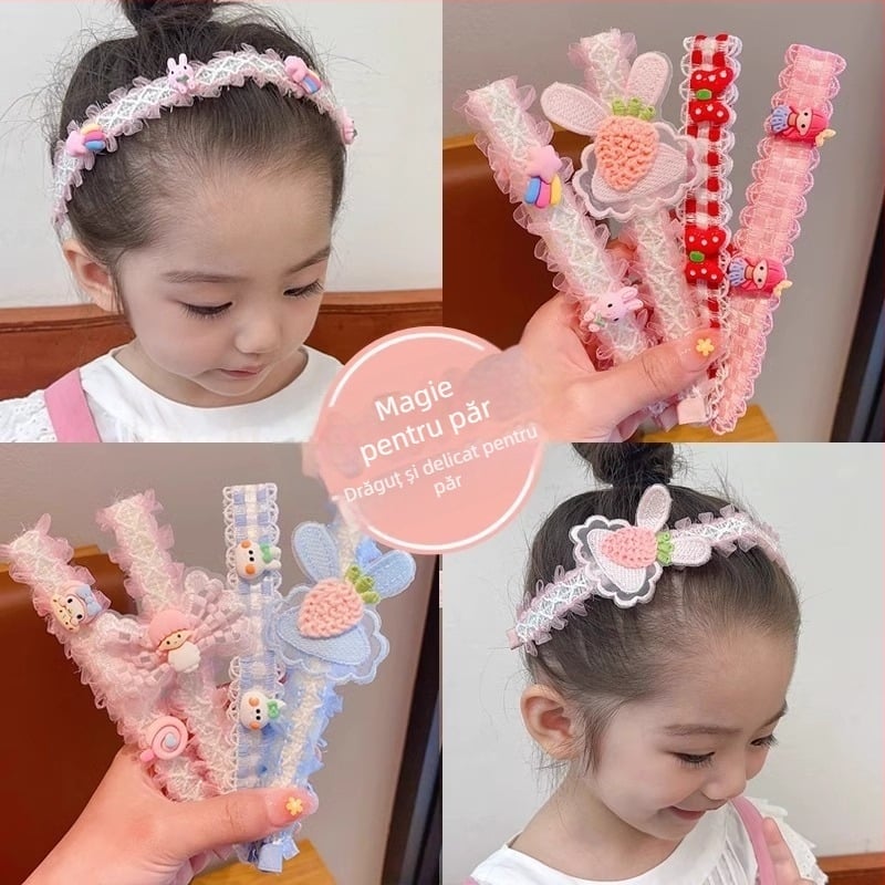 Accesoriu de păr pentru copii cu Velcro pentru frunte — Material: Plastic/ rășină; Stil: Natural, Copii; Țesut; Logo imprimat: Da; Personalizare: Da