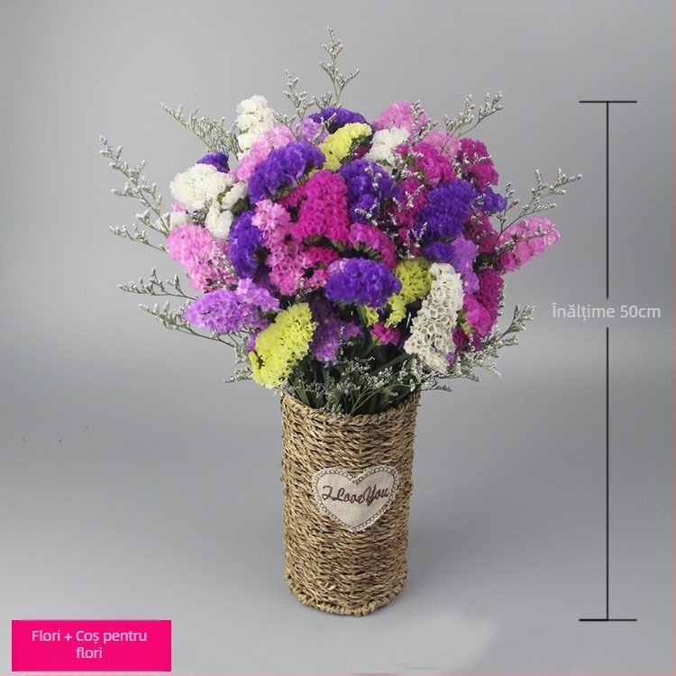 Buchet uscat din flori de mătase pentru decorul sufrageriei (Material: Flori de mătase; Varietate: Narcis; Brand: Source Factory)