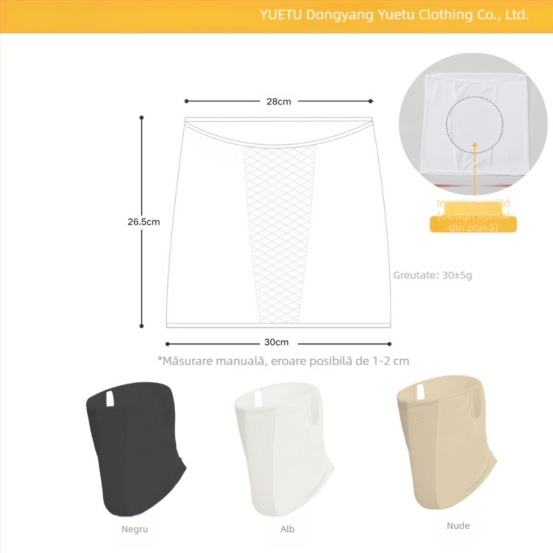 Mască de față Ice Silk cu protecție UV pentru vară — respirabilă, unisex, pentru exterior