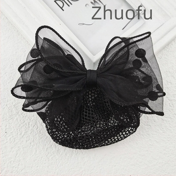 Clip de păr cu floare și funda; fir de mătase; design funda; Vară 2021