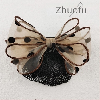 Clip de păr cu floare și funda; fir de mătase; design funda; Vară 2021