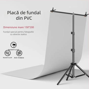 Placă de fundal din PVC, cu suprafață mată, rezistentă la apă, pentru fotografierea produselor, cu suport în formă de T