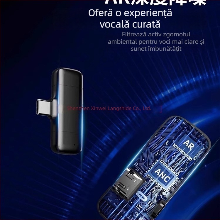 Microfon Lavalier wireless pentru telefon – clip-on, reducere zgomot, model K5-20, comutator direcțional, SNR ≥70 dB, fără baterie încorporată