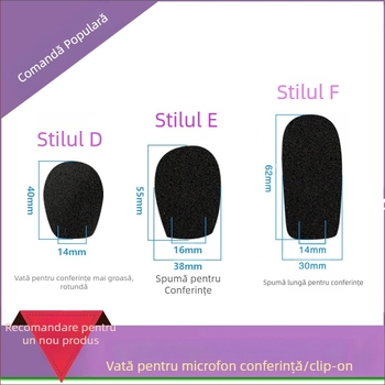 Capac din spumă pentru microfon de conferință cu braț flexibil, model M00001, personalizabil, compatibil cu microfoane de conferință cablate și wireless, de iSKRRIB