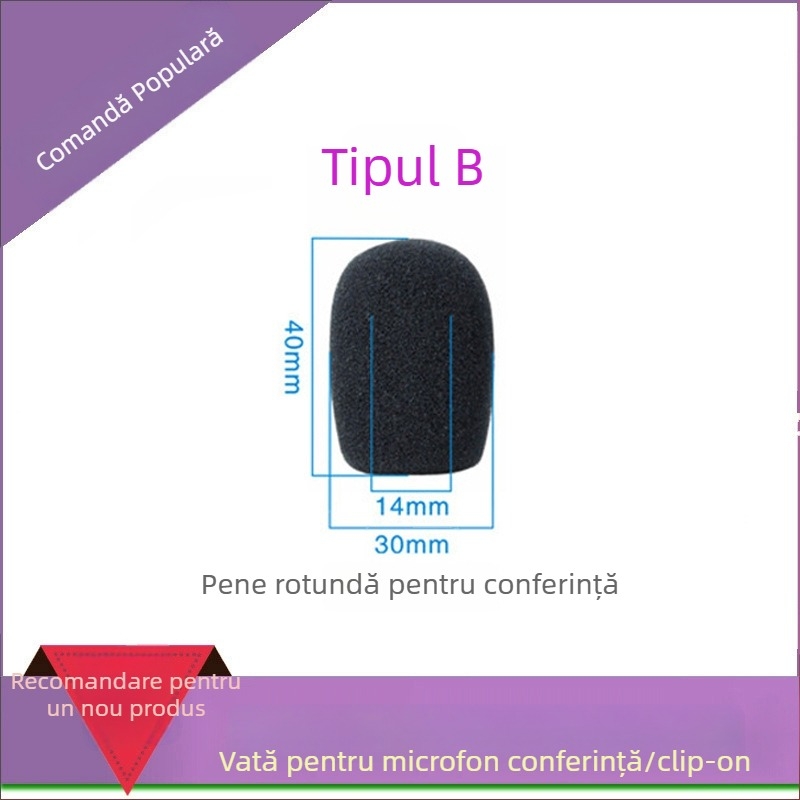Capac din spumă pentru microfon de conferință cu braț flexibil, model M00001, personalizabil, compatibil cu microfoane de conferință cablate și wireless, de iSKRRIB
