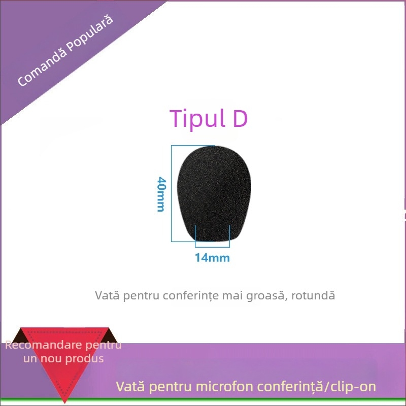 Capac din spumă pentru microfon de conferință cu braț flexibil, model M00001, personalizabil, compatibil cu microfoane de conferință cablate și wireless, de iSKRRIB