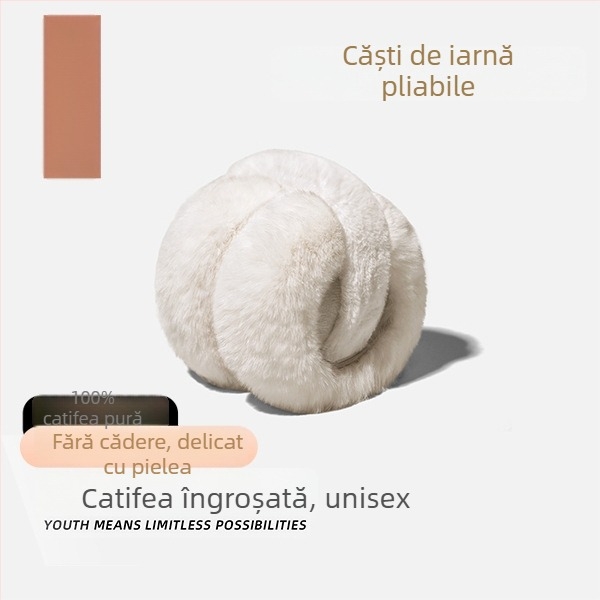 Protecții pentru urechi calde, pliabile, unisex, pentru iarnă și toamnă