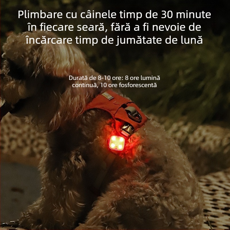 Pandantiv LED pentru câine – lumină anti-pierdere pentru plimbări nocturne, Brand Ulas, plastic, universal, stil IN, pentru toate sezoanele