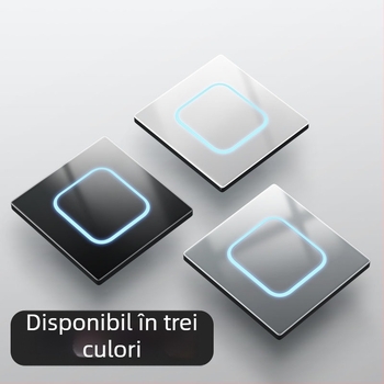 Priză USB ascunsă cu întrerupător din sticlă temperată, tip 86, LED, montaj 60x60 mm, contacte din bronz tin-fosfor